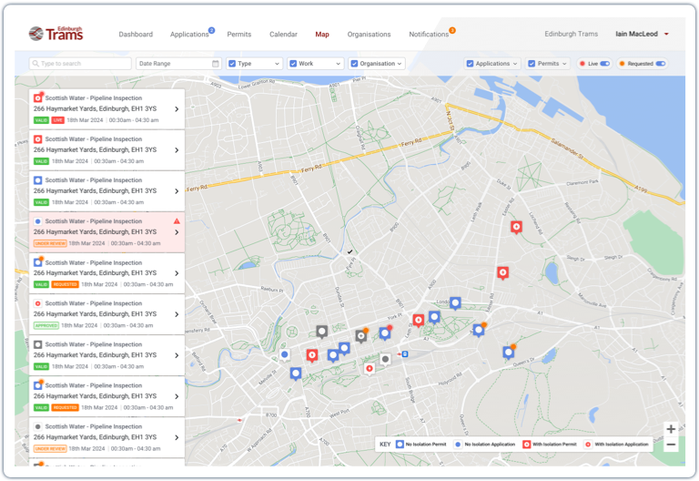 Interactive Calendar & Map View