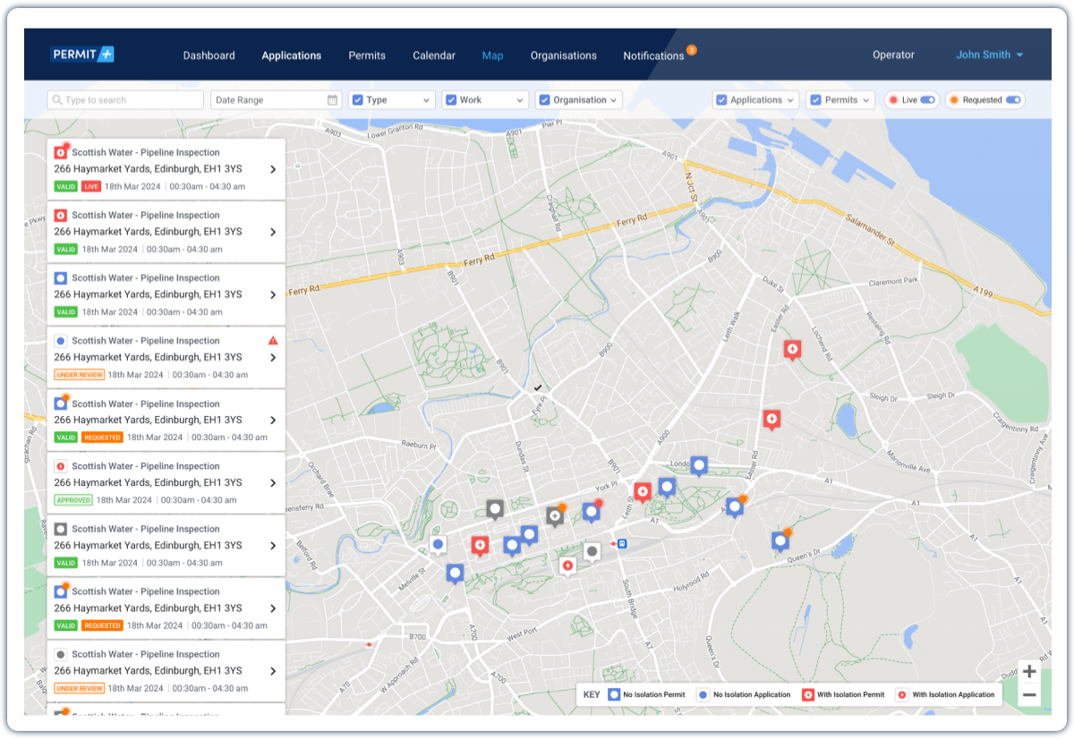 Interactive Map & Calendar